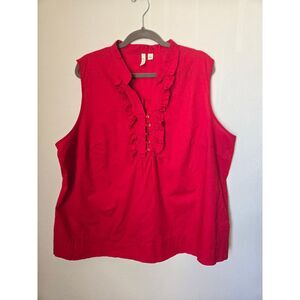 St John's Bay Women's Red Tank Cami. Size 3X